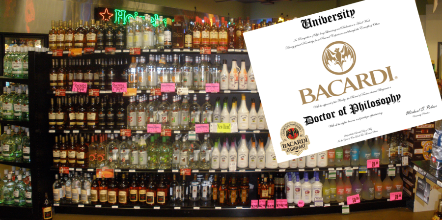 PhD - Bacardi - bottles rum
